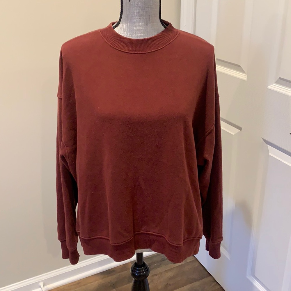 Used Burgundy/Maroon American Eagle Crewneck